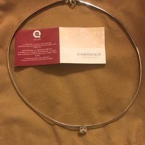 Diamonique 1.50 carat Omega necklace